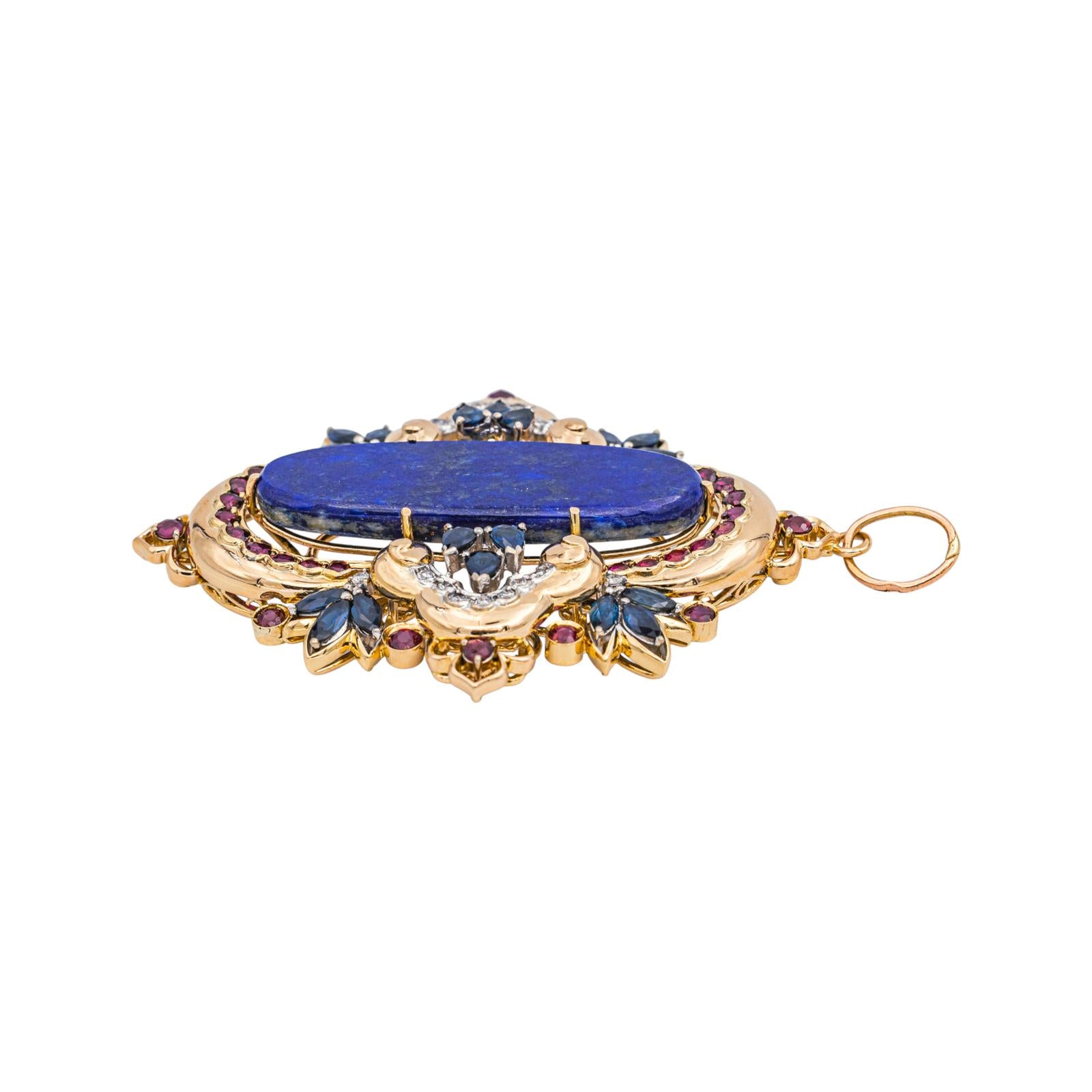 Pendentif Or jaune Lapis Lazuli