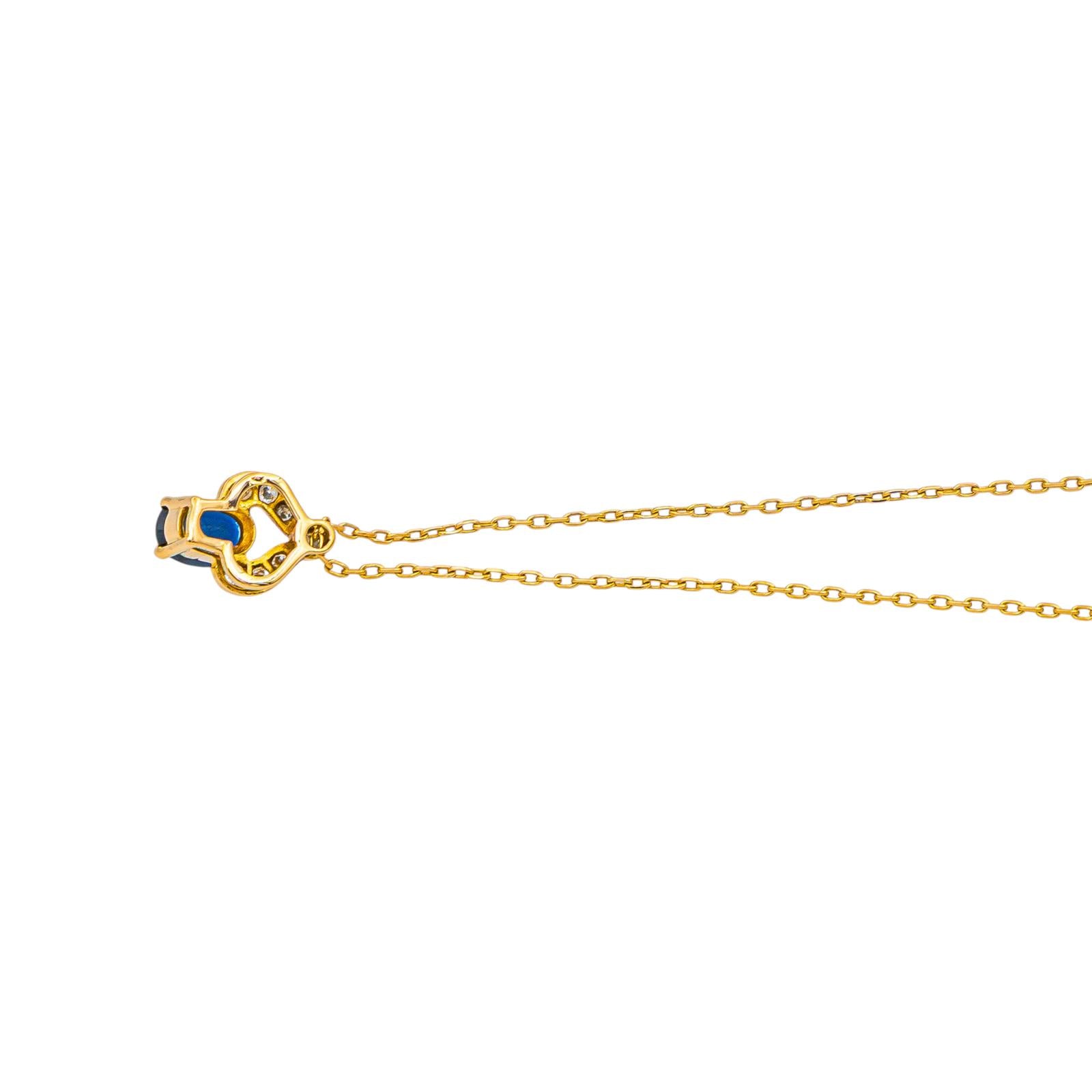 Collier Or jaune Saphir
