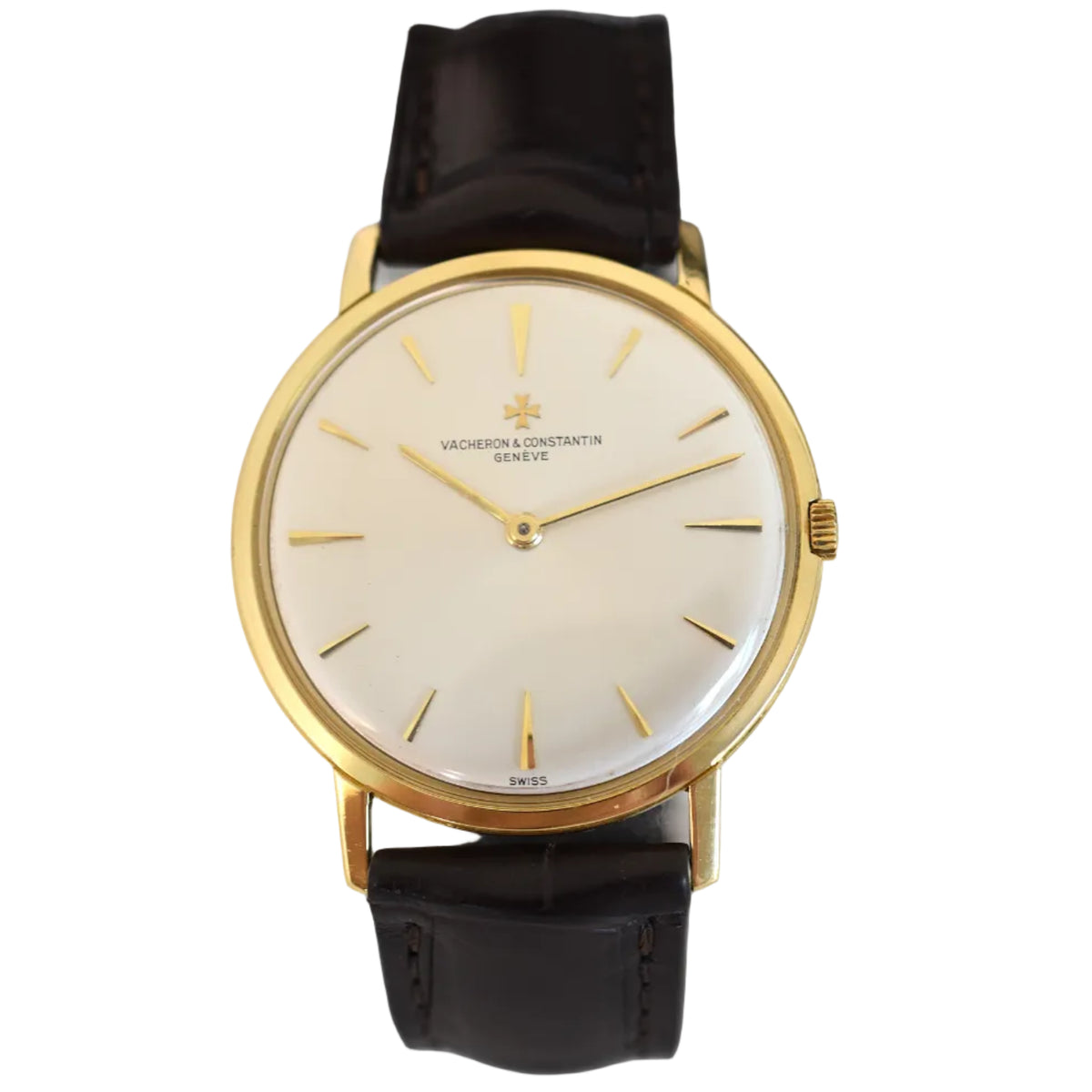 Montre VACHERON & CONSTANTIN en or jaune et cuir