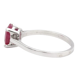 Bague Solitaire en or blanc et rubis