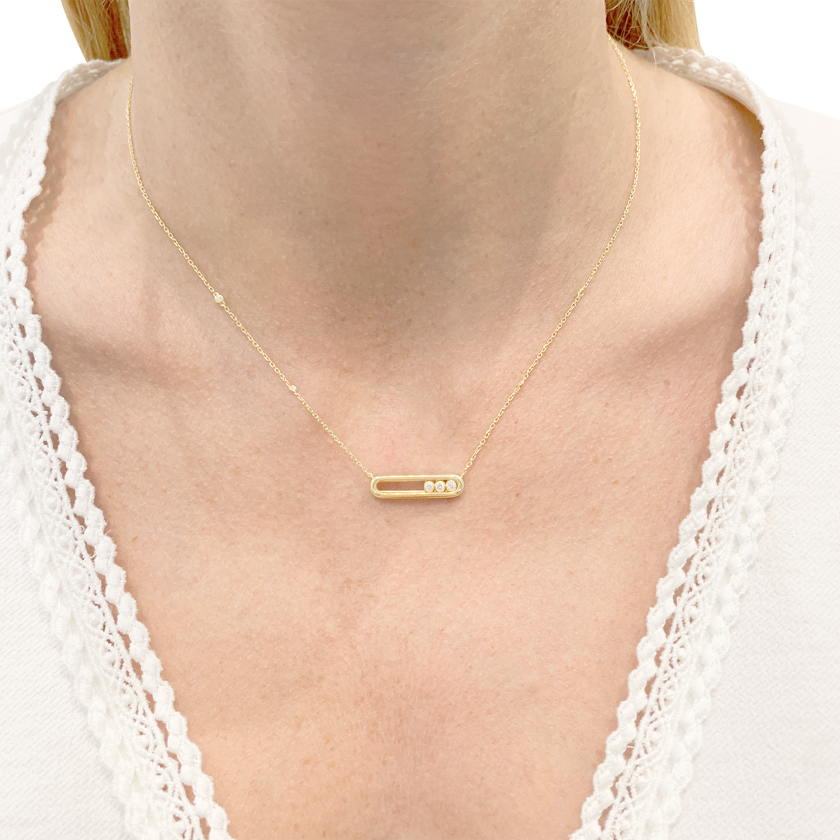 Collier Pendentif MESSIKA Baby Move PM en or jaune et diamants