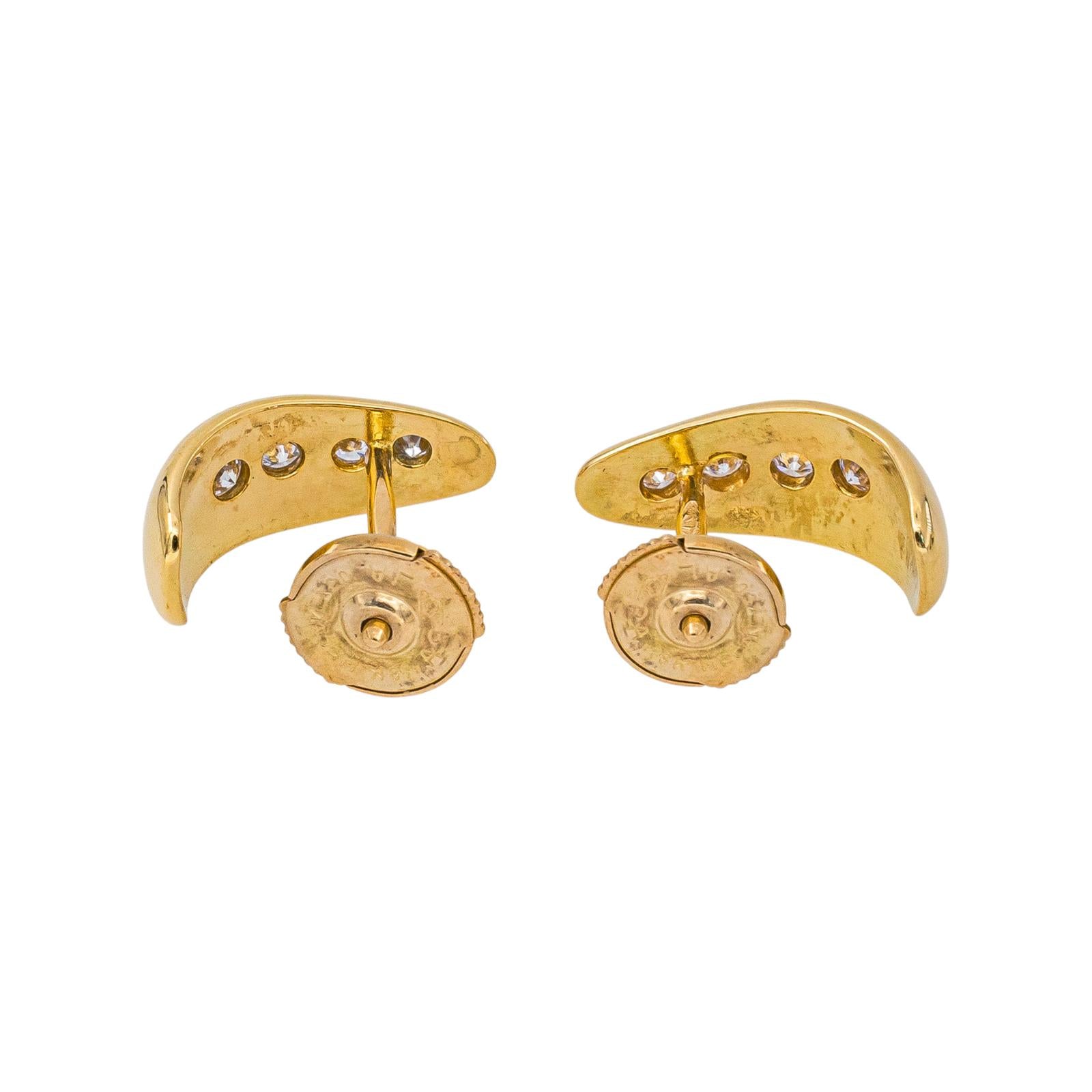 Boucles d'oreilles Dormeuses Or jaune Diamant