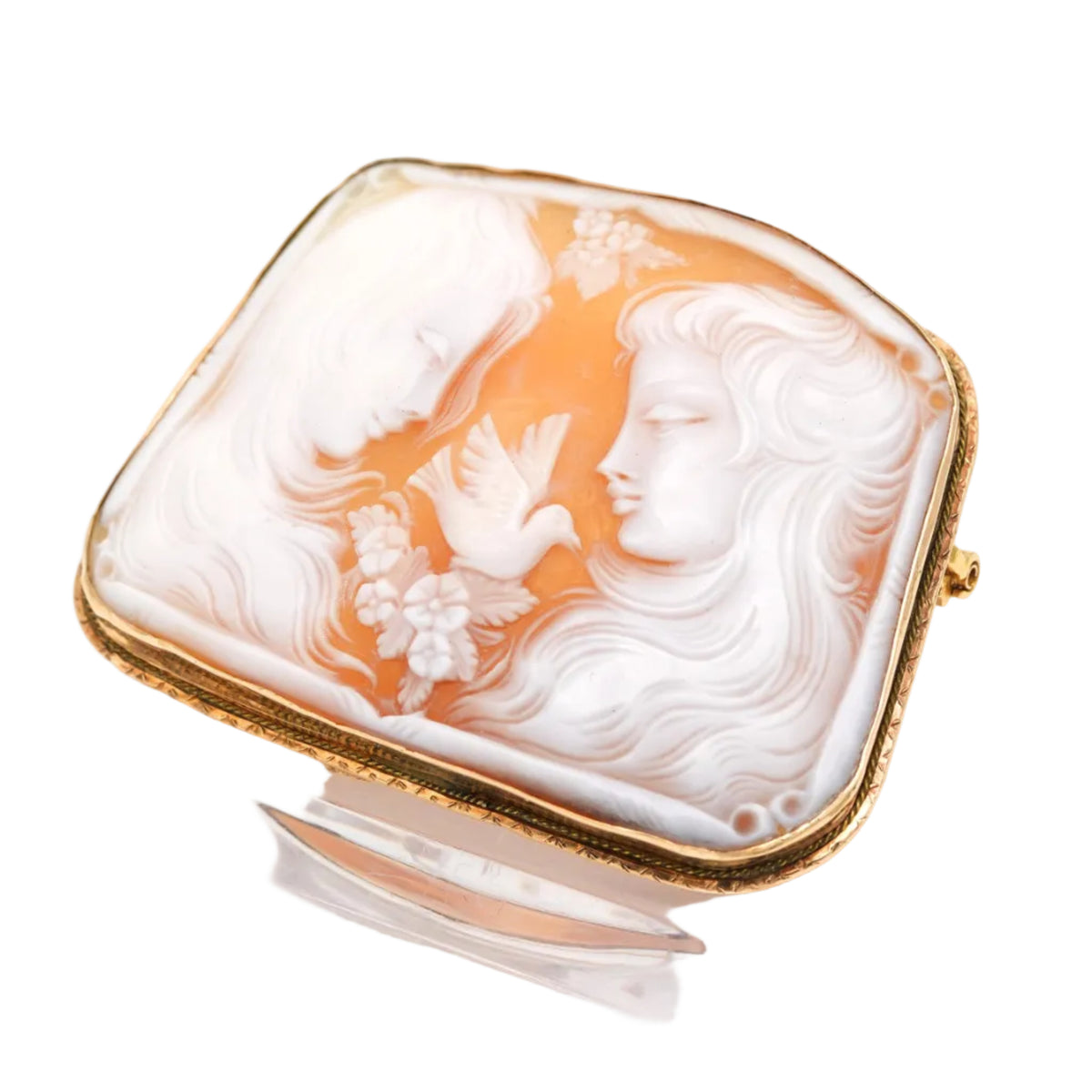 Broche Épingle en or jaune et camée