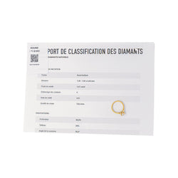 Bague Solitaire en or jaune et diamant