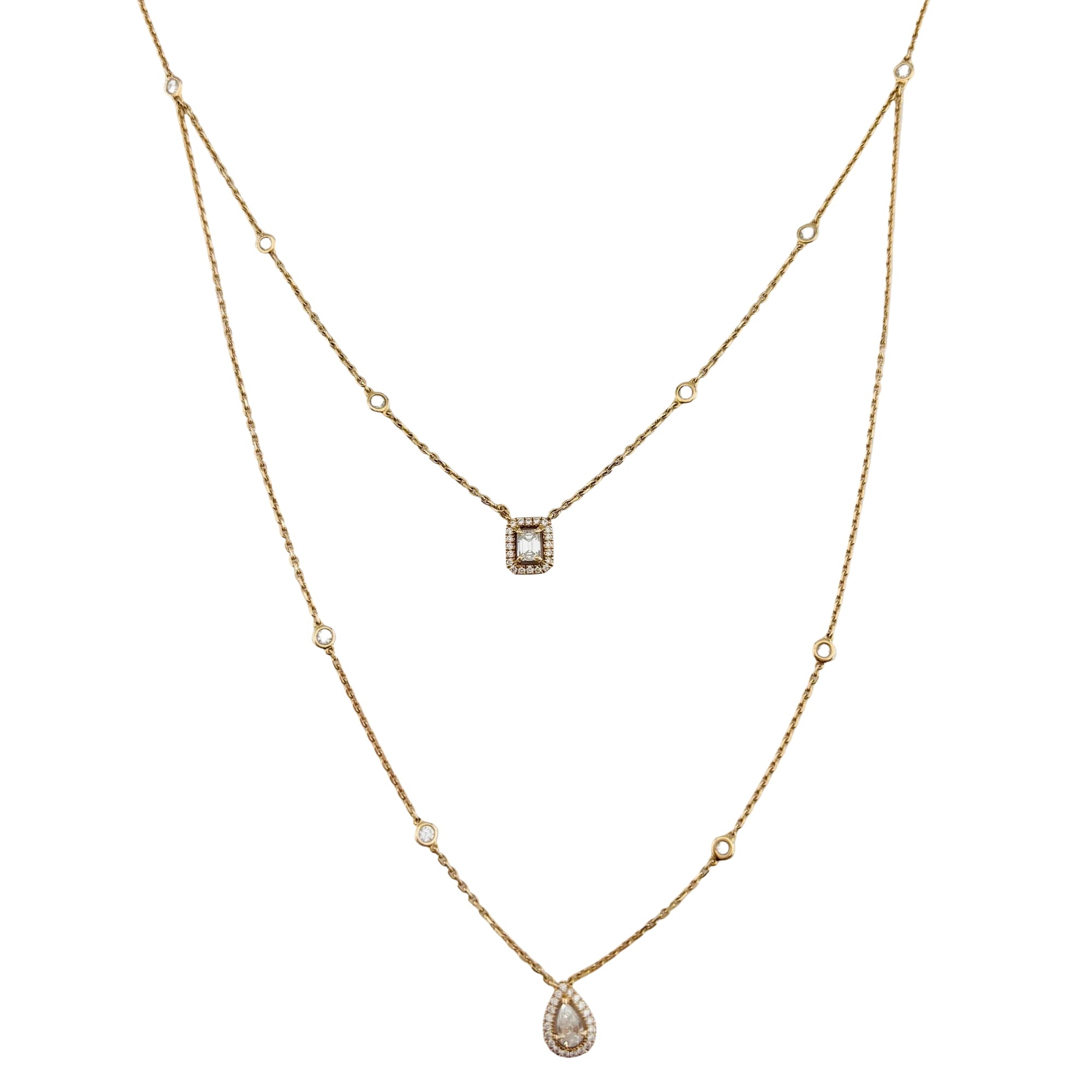 Collier Deux Rangs MESSIKA "My Twin" PM en or rose et diamants