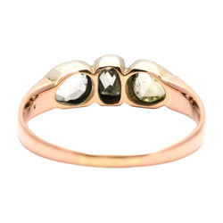 Bague Trilogie en or jaune, argent et diamants