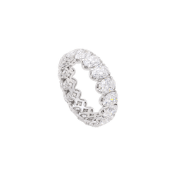 Bague Alliance en or blanc et diamants