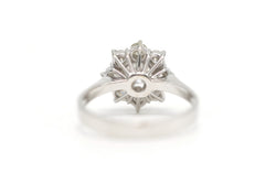 Bague Marguerite en or blanc et diamants