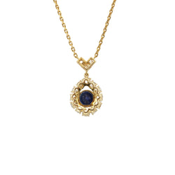 Collier Pendentif MAUBOUSSIN en or jaune, saphir et diamants