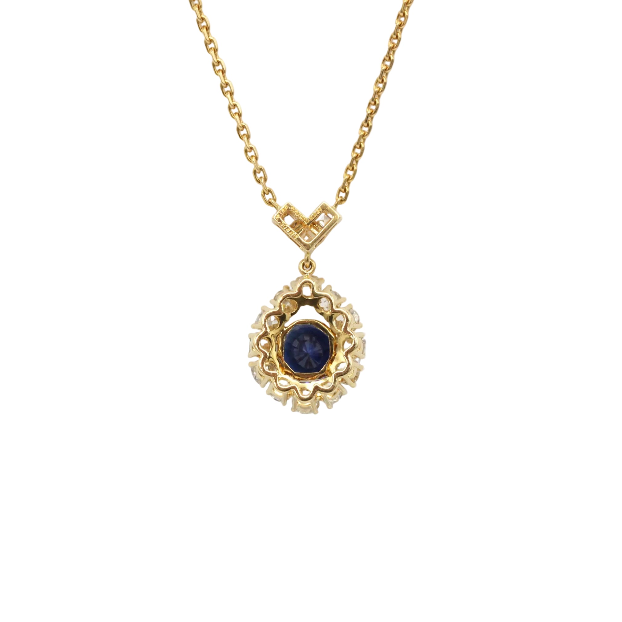 Collier Pendentif MAUBOUSSIN en or jaune, saphir et diamants