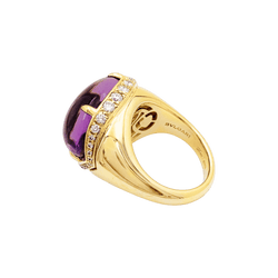 Bague Bulgari, "Sassi Mediterranean Eden", or jaune, améthyste et diamants.