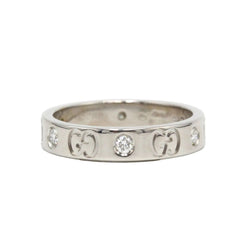 Bague GUCCI "Icon" en or blanc et diamants