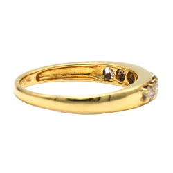 Bague Alliance en or jaune et diamants