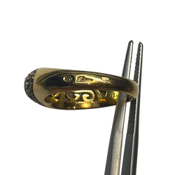 Bague Jonc POIRAY en or jaune, saphirs et diamants