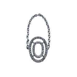 Bague Chaîne en or blanc et diamants