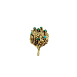 Bague Dôme en or jaune et turquoise