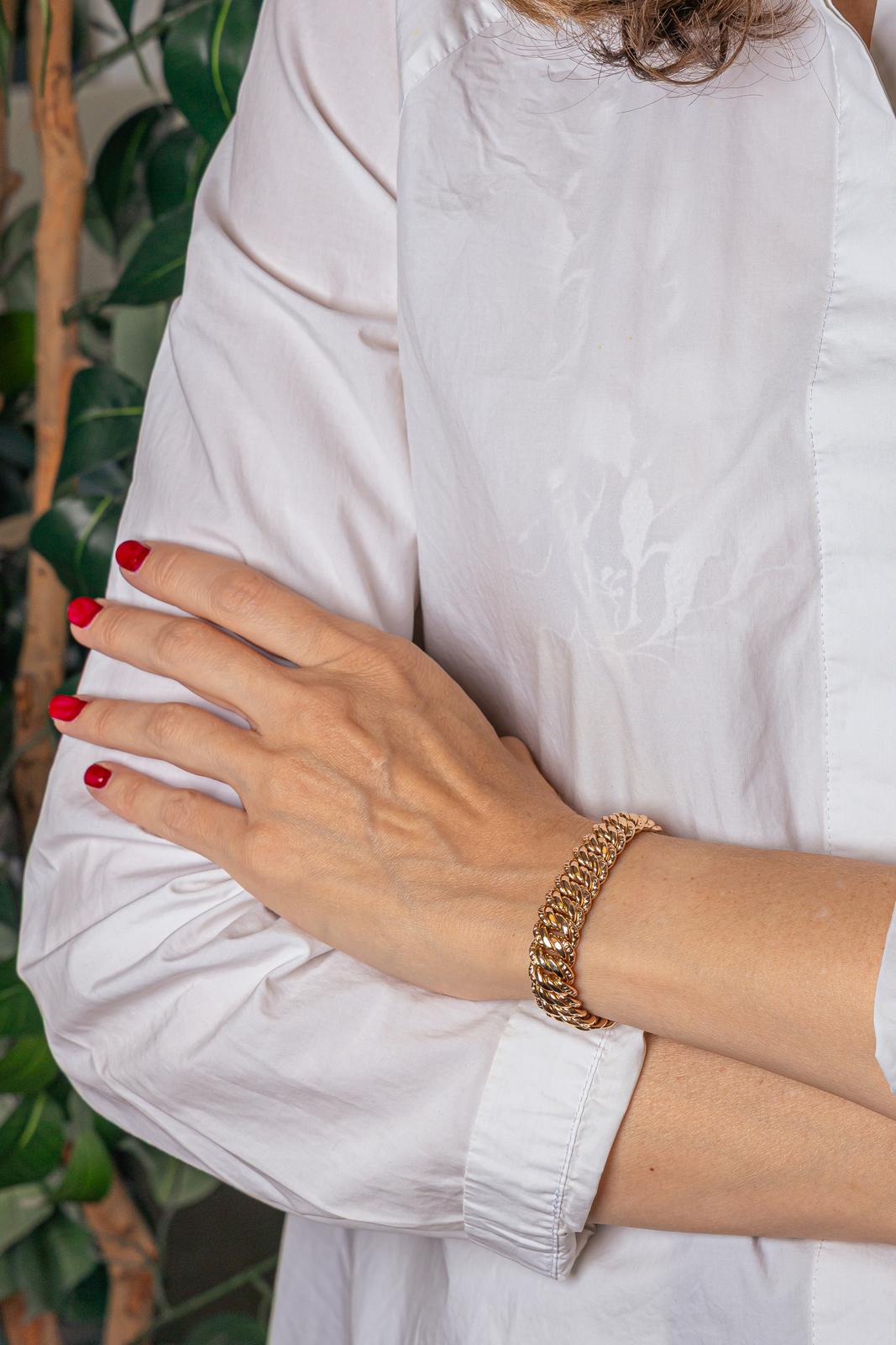 Bracelet Maille américaine Or rose