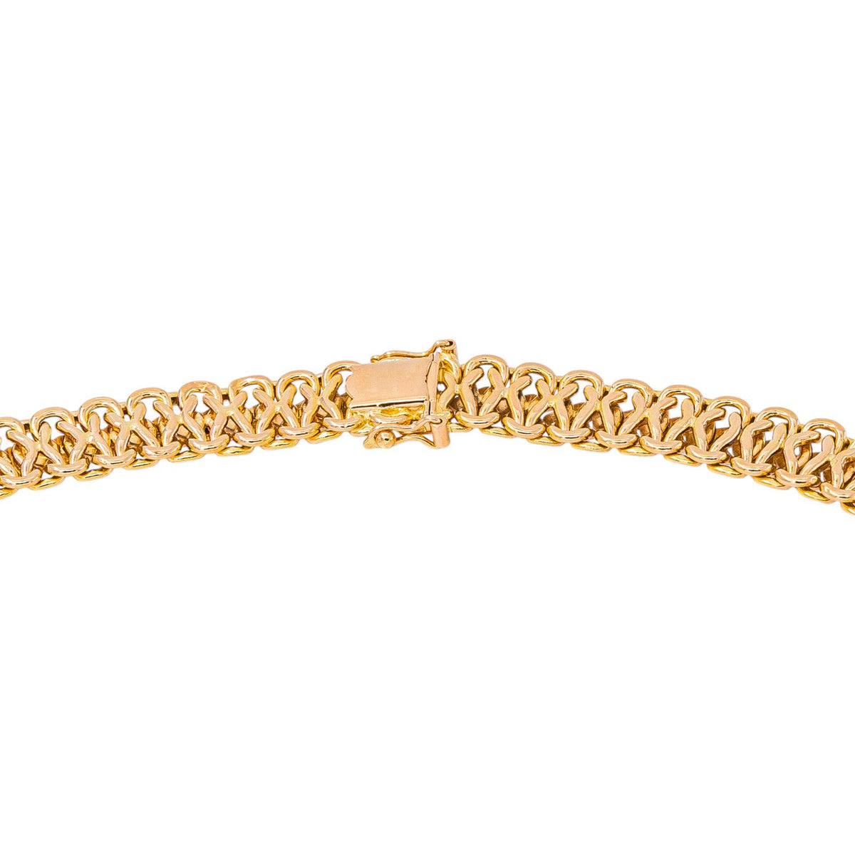 Caplain Paris Collier Maille figaro  Or jaune Saphir