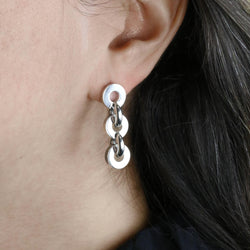 Boucles d'oreilles Pendantes HERMÈS "Voltige" en argent