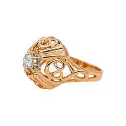 Bague Solitaire Or rose Diamant