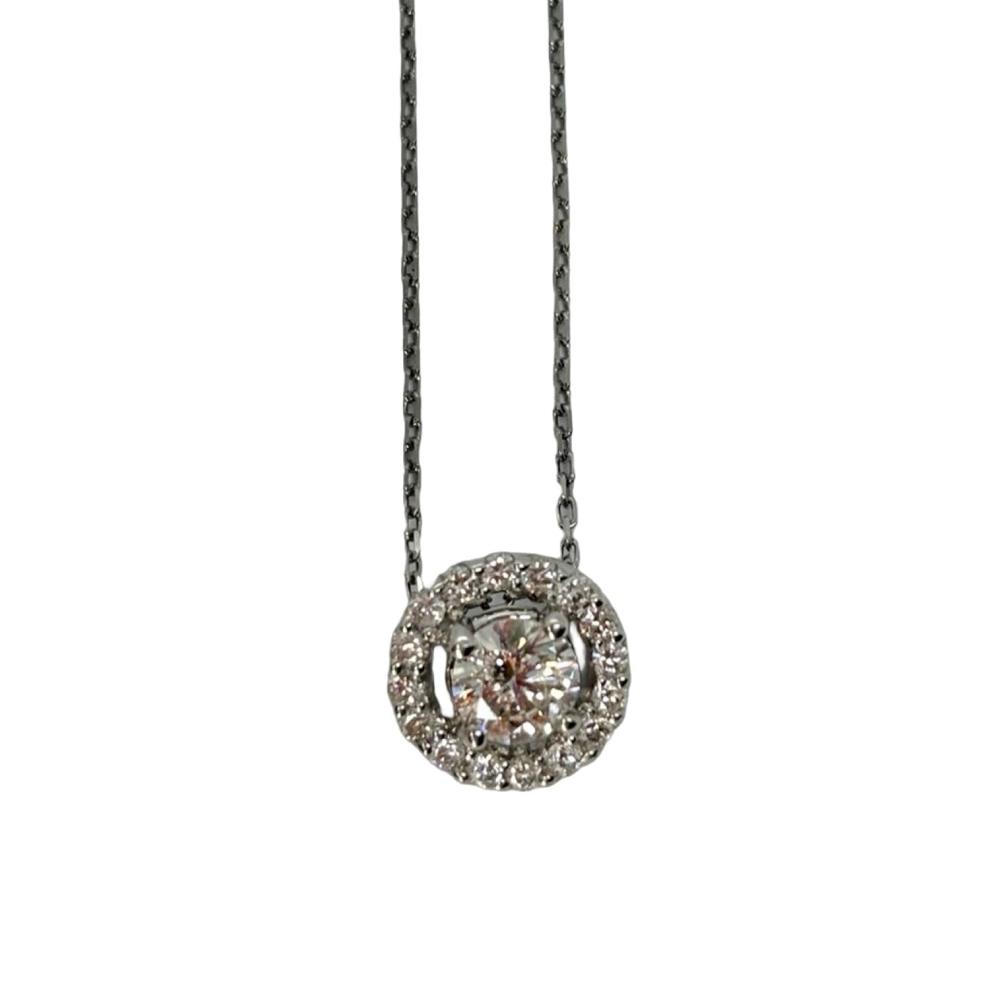 Collier Pendentif en or blanc et diamants