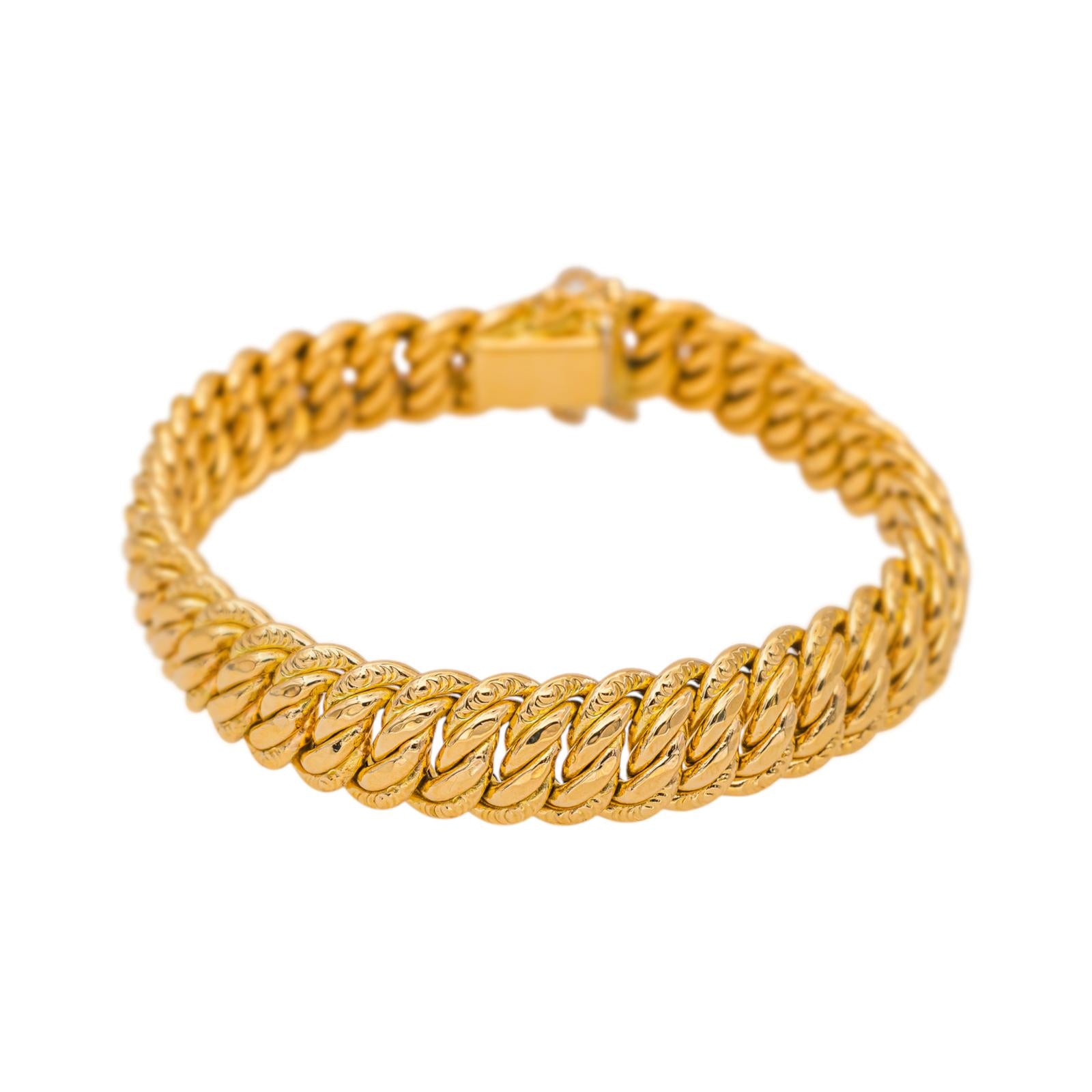 Bracelet Maille Américaine Or jaune
