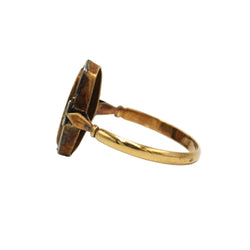 Bague Marquise DENANOT en or jaune et émail