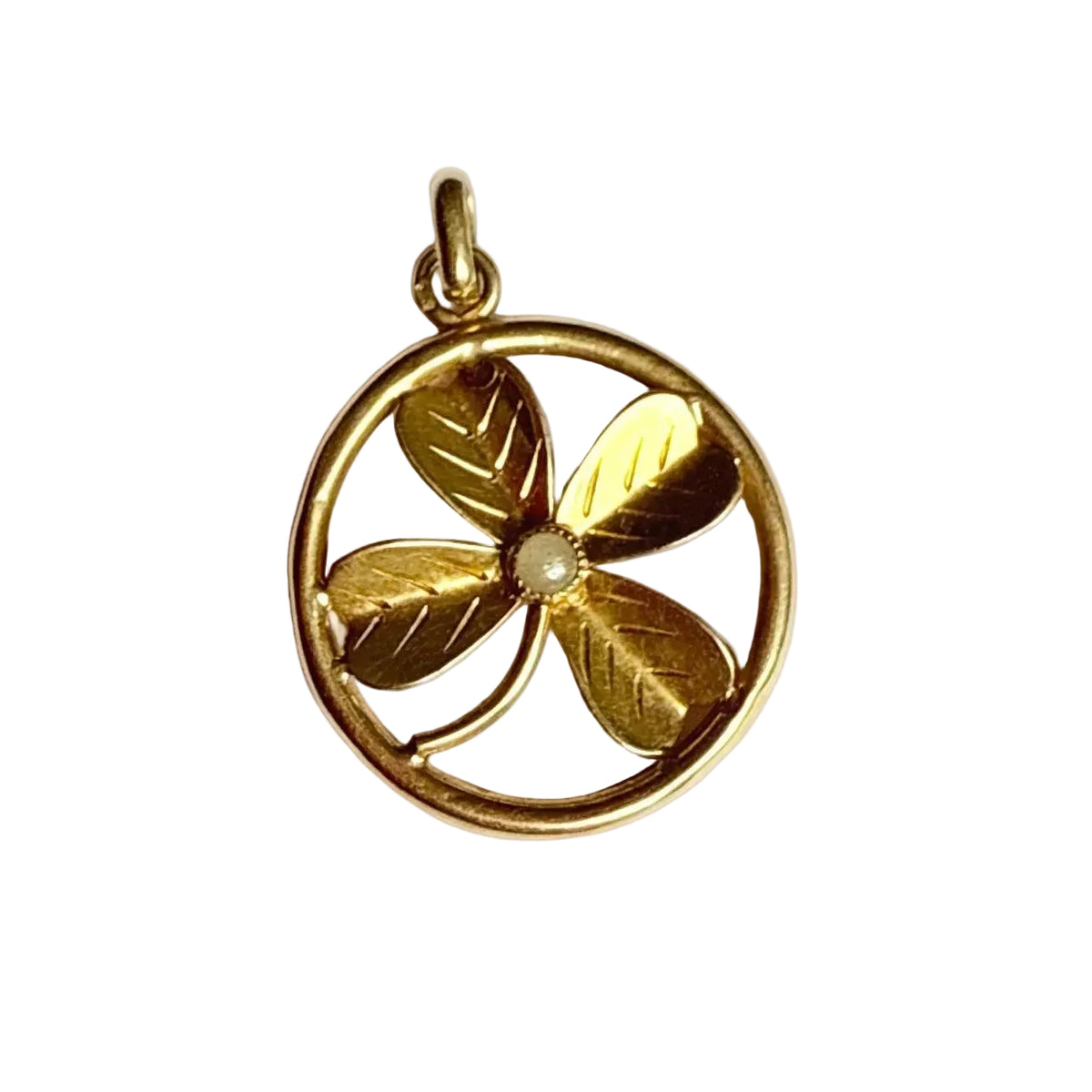 Pendentif en or jaune et perle