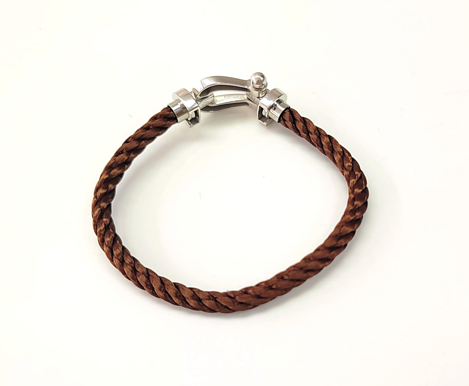 Bracelet FRED Force 10 en or blanc et acier