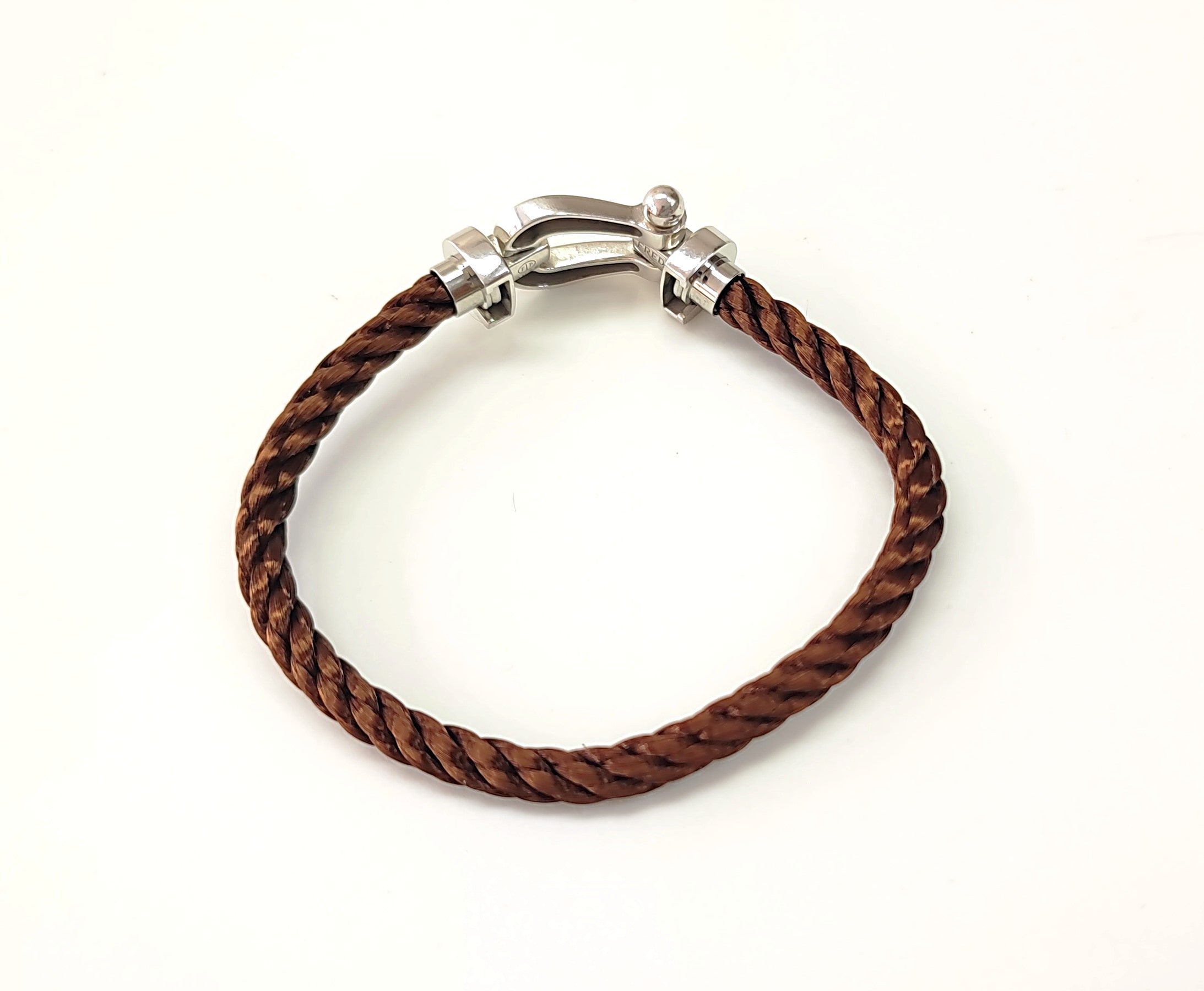 Bracelet FRED Force 10 en or blanc et acier