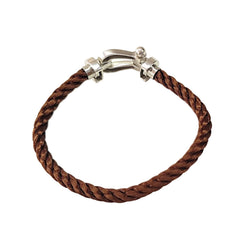 Bracelet FRED "Force 10" en or blanc et acier