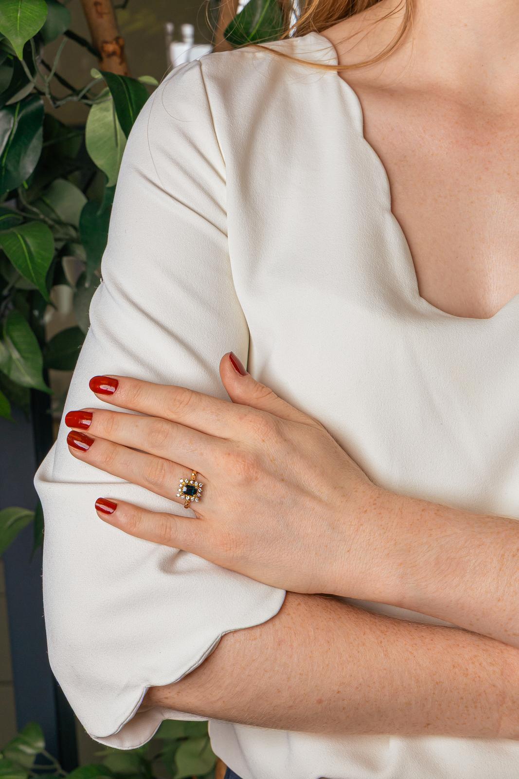 Bague Or jaune Saphir