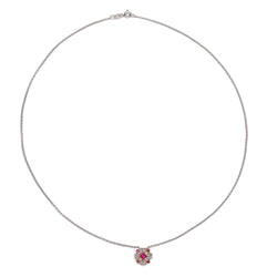 Collier Pendentif en or blanc et diamants