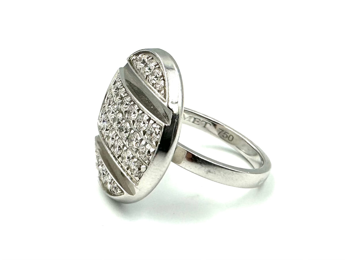 Bague Cocktail CHAUMET "Class One Croisière" en or blanc et diamants