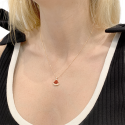 Collier Pendentif BULGARI "Divas' Dream" en or rose, cornaline et diamants