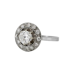 Bague Entourage en or blanc et diamants
