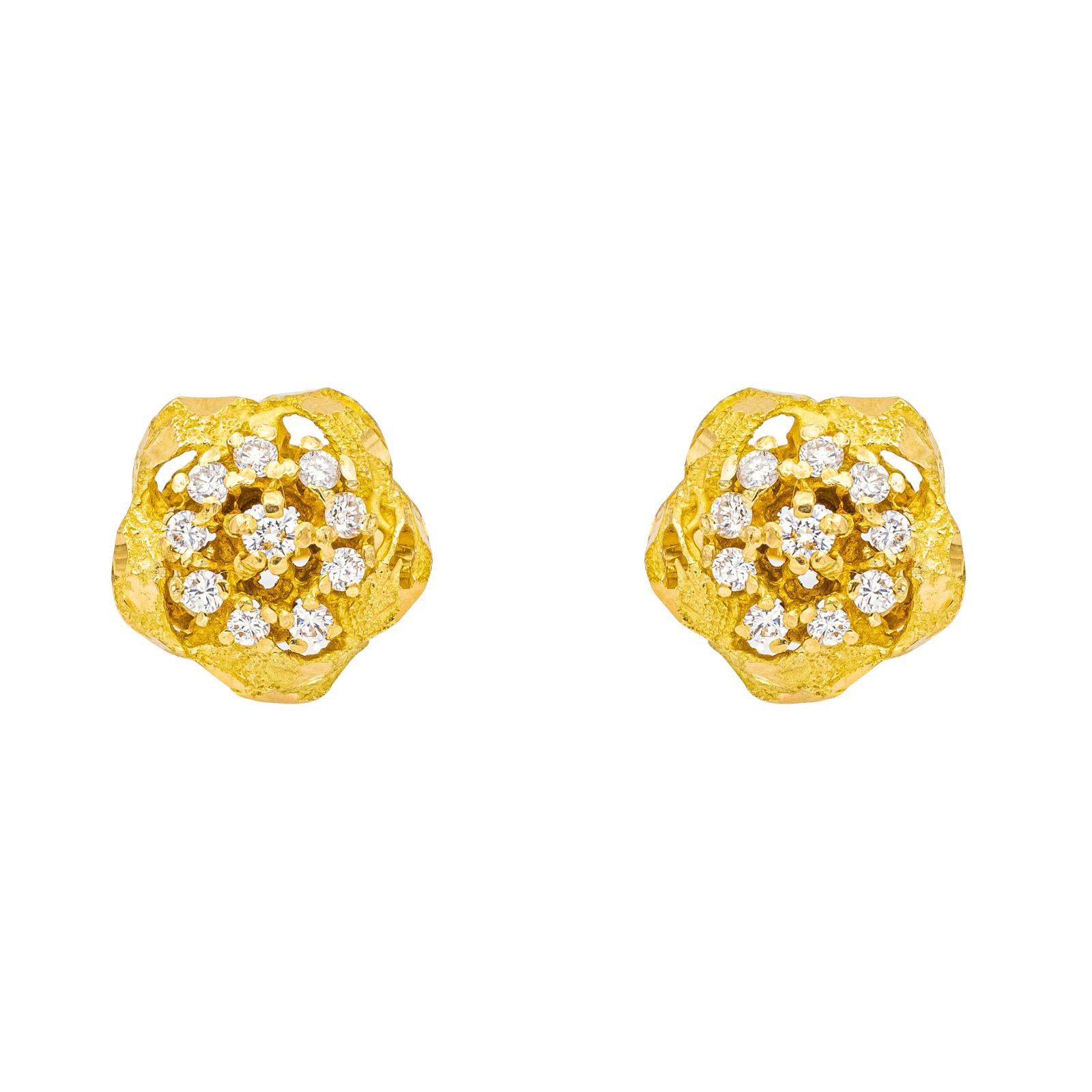 Boucles d'oreilles Or jaune Diamant