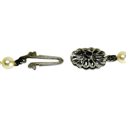 Collier Perles en or blanc et saphir