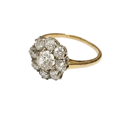 Bague Marguerite en or jaune et diamants