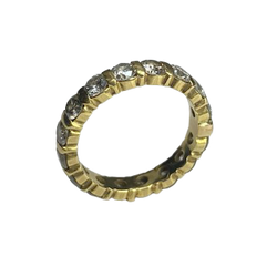 Bague Alliance en or jaune et diamants