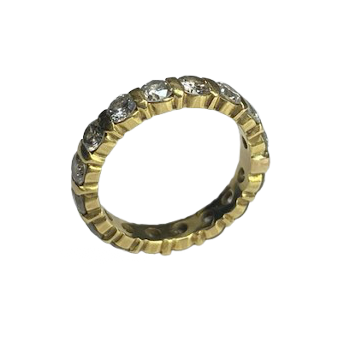 Bague Alliance en or jaune et diamants
