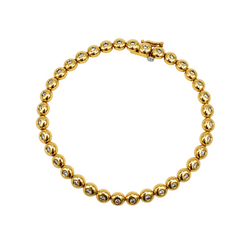 Bracelet Ligne en or jaune et diamants