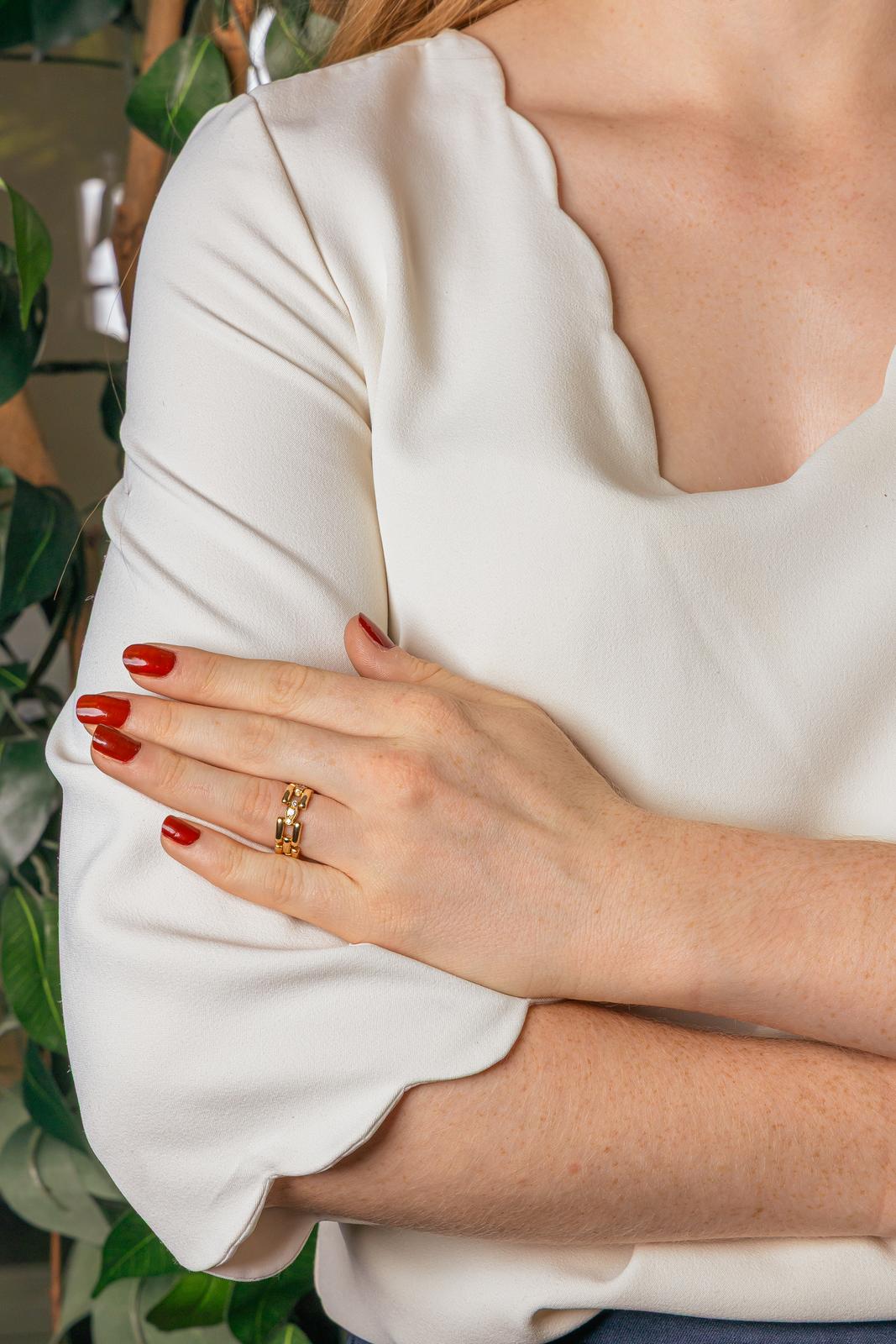 Bague Souple Or jaune Diamant