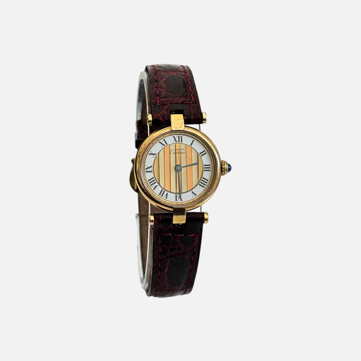 Montre CARTIER Must Vendôme en vermeil et cuir