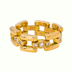 Bague Souple Or jaune Diamant