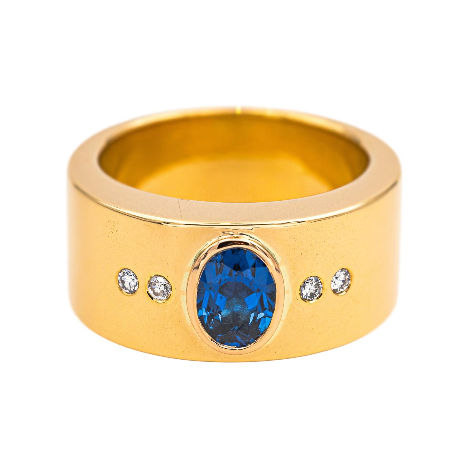 Ring Yellow gold Sapphire