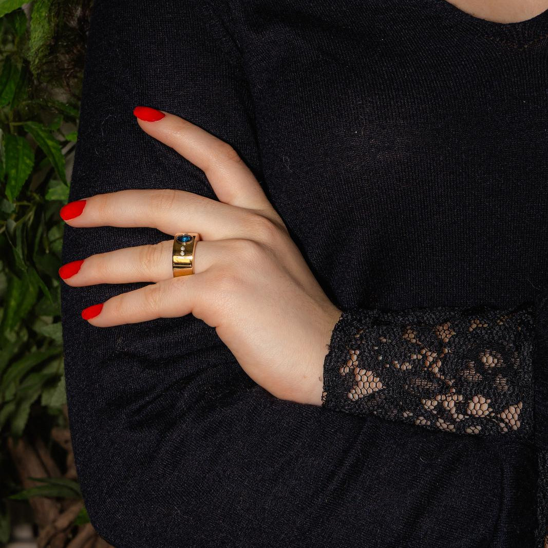 Ring Yellow gold Sapphire