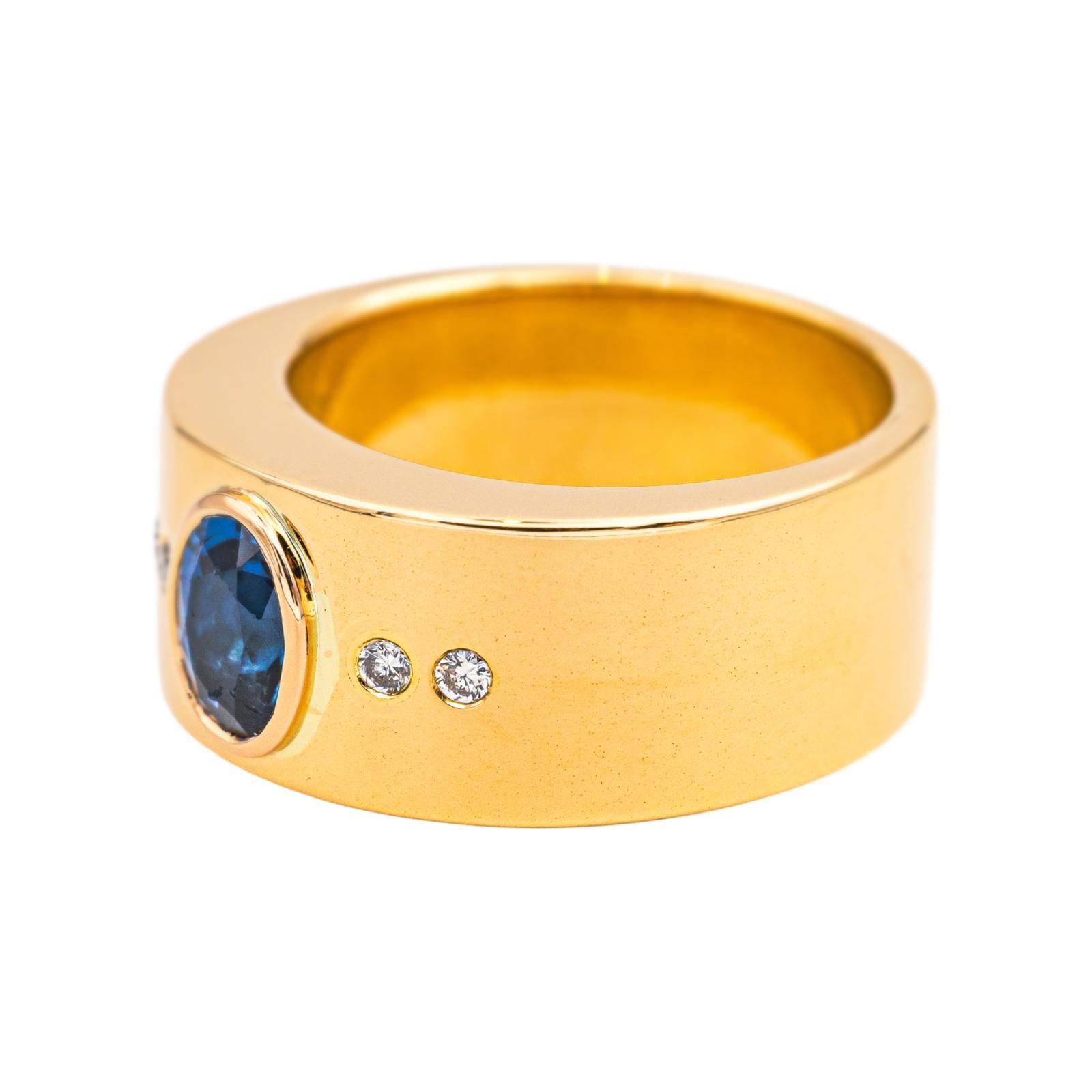 Bague Or jaune Saphir