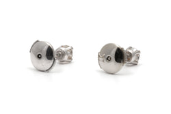Boucles d'oreilles Puces en or blanc et diamants