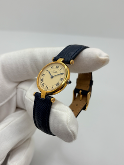 Montre CARTIER "Must Vendôme" PM en vermeil et cuir